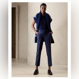 Banana Republic AVERY SLIM WOOL-BLEND PANT Size 8